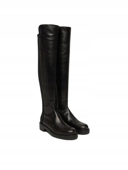 STUART WEITZMAN CZARNE KOZAKI MUSZKIETERKI Z SKÓRY NATURALNEJ 36 3CB