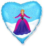 Urodziny dziecka - Balon foliowy serce Anna Frozen - Kraina Lodu - 47 cm - 1 szt. - miniaturka - grafika 1