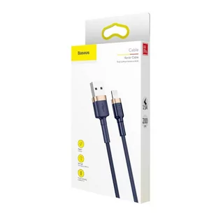 Baseus Cafule Cable wytrzymały nylonowy kabel przewód USB / Lightning QC3.0 1.5A 2M niebieski (CALKLF-CV3) - Kable USB - miniaturka - grafika 6