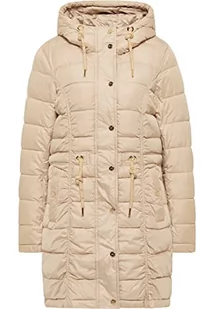 faina Pikowany płaszcz damski 29014746, beżowy, L - Płaszcze damskie - miniaturka - grafika 1