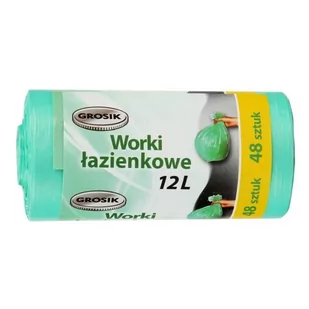 Grosik Worki na odpady 12l łazienkowe (48 sztuk) - Worki na śmieci - miniaturka - grafika 1