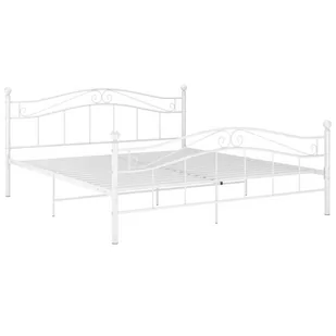 Lumarko Rama łóżka, biała, metalowa, 180 x 200 cm - Łóżka - miniaturka - grafika 1