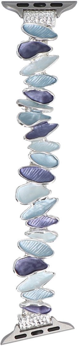 GlacierX bransoleta do smartwatcha Gleam Flake Stretch Bracelet Ice Blue do Apple Watch 38/40/41mm Srebrno-Niebieska