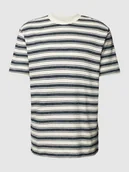 Koszulki męskie - T-shirt w paski - miniaturka - grafika 1