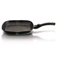 Patelnie - PATELNIA GRANITOWA GRILLOWA 28 cm BERLINGER HAUS BH-1846 BLACK SILVER - miniaturka - grafika 1