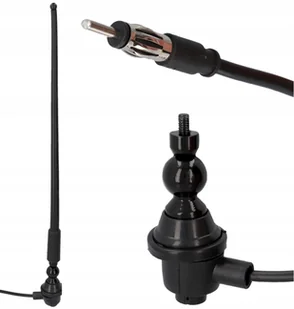 Uniwersalna Antena Samochodowa 40 Cm Z Przewodem 1.3 M - Anteny samochodowe - miniaturka - grafika 1