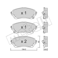 Klocki hamulcowe - Klocki hamulcowe - komplet METELLI 22-1234-0 - miniaturka - grafika 1