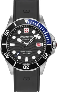 Zegarek Zestaw męski SWISS MILITARY 06-4338.04.007.03 czarny sportowy do nurkowania - Zegarki męskie - miniaturka - grafika 1