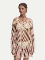 Sukienki - Desigual Sukienka plażowa Flow 25SWMK22 Beżowy Regular Fit - miniaturka - grafika 1