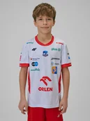 Koszulki dla dziewczynek - 4F Koszulka meczowa replika domowa z sezonu 2025-26 dziecięca 4F x ZAKSA Kędzierzyn-Koźle - biała 98/104 - miniaturka - grafika 1