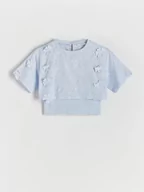 Koszulki dla dziewczynek - Reserved - Dwuwarstwowa bluzka - jasnoniebieski - miniaturka - grafika 1