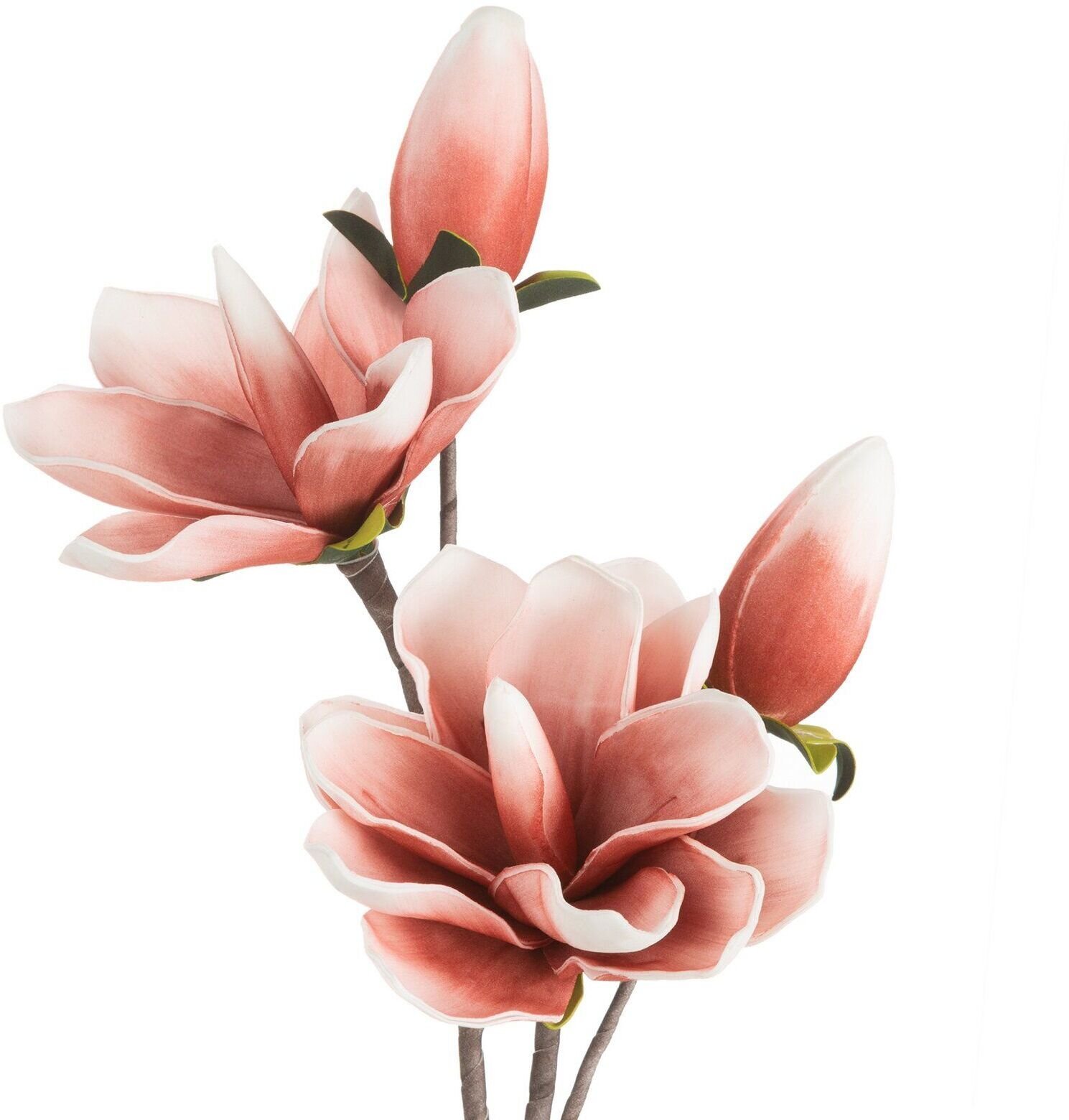 Eurofirany Kwiat sztuczny gałązka magnolii FLORE 59 cm ciemnoróżowy x6