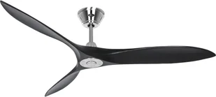 Energooszczędny wentylator sufitowy z pilotem Eco Airscrew 152 cm chrom / czarny mat - Wentylatory sufitowe - miniaturka - grafika 1
