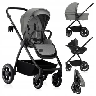 W��zek wielofunkcyjny 3w1 spacer��wka + gondola XL fotelik LIONELO MERIL 3IN1 - Wózki dziecięce - miniaturka - grafika 1