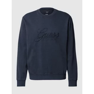 Bluzy męskie - Bluza z wyhaftowanym logo - Guess - grafika 1