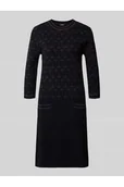 Sukienki - Sukienka o długości do kolan z dzianiny z mieszanki wiskozy z rękawem o dł. 3/4 - Joop! - miniaturka - grafika 1