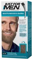 Farby do włosów i szampony koloryzujące - Farba kremowa bez utleniacza Just For Men Moustache And Beard Light Brown 28.4 g (8413853421021) - miniaturka - grafika 1