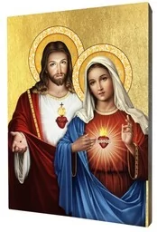 Ikona Najświętszego Serca Jezusa i Niepokalanego Serca Maryi - Ikony i obrazy sakralne - miniaturka - grafika 1