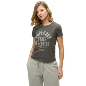 Koszulki męskie - Dopasowany T-shirt z nadrukiem Ath Graphic Superdry - miniaturka - grafika 1