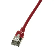 Patchcordy - LogiLink Slim U/FTP kabel sieciowy Czerwony 0,5 m Cat6a U/FTP (STP) - miniaturka - grafika 1