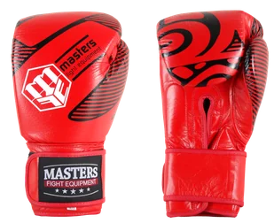 MASTERS Rękawice bokserskie RBT-RED - Rękawice bokserskie - miniaturka - grafika 1