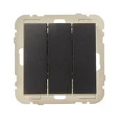 Wyłączniki światła i elektryczne - Efapel Włącznik potrójny Logus czarny - miniaturka - grafika 1