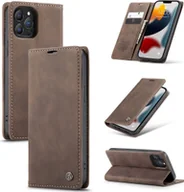 Etui i futerały do telefonów - Etui König Design kompatybilne z Apple iPhone 13 Pro Max ze sztucznej skóry - Brązowe etui na telefon komórkowy - miniaturka - grafika 1