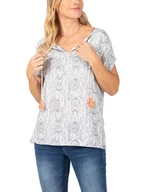 Koszulki i topy damskie - Timezone Koszulka w kolorze szarym - miniaturka - grafika 1