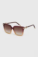 Okulary przeciwsłoneczne - Furla okulary przeciwsłoneczne damskie kolor różowy SFU713_5302AS - miniaturka - grafika 1