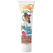 Suplementy i witaminy dla psów - Lovi Dog Snack Premium Peanut Butter - naturalne masło orzechowe dla psa 90g - miniaturka - grafika 1
