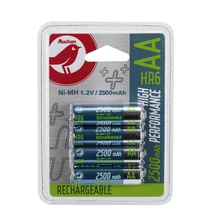 Auchan - Akumulatorki AA HR6 2500 mAh - Ładowarki i akumulatory - miniaturka - grafika 1