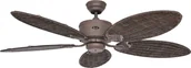 Wentylatory sufitowe - Energooszczędny wentylator sufitowy z pilotem Caribbean Dream Eco II Brązowy / Rattan - miniaturka - grafika 1