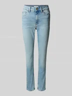 Spodnie damskie - Jeansy o kroju slim fit z mieszanki bawełny - miniaturka - grafika 1