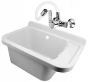 Zlewy i komory gospodarcze - Zlew Gospodarczy Komora Bateria Biała Flex - miniaturka - grafika 1