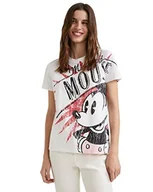 Koszulki i topy damskie - Desigual T-shirt damski Ts_Mickey Boom, biały, L - miniaturka - grafika 1