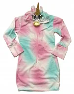 Stroje karnawałowe - STRÓJ KOSTIUM JEDNOROŻEC KOLOROWY PASTEL DŁUGA BLUZA Z KAPUTEM Z ROGIEM - miniaturka - grafika 1
