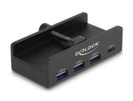 Huby USB - DeLOCK 64284 huby i koncentratory USB 2.0 Type-A 5000 Mbit/s Czarny - miniaturka - grafika 1