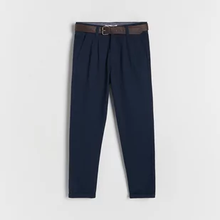 Reserved - Spodnie chino z paskiem - Granatowy - Spodnie i spodenki dla chłopców - miniaturka - grafika 1
