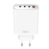 Ładowarki do telefonów - XO ładowarka sieciowa CE23 PD 65W 3x USB-C 1x USB biała - miniaturka - grafika 1