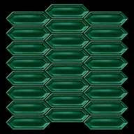 Płytki ceramiczne - Mozaika Sorrento emerald glossy 28,2x30,2 Manufaktura Parczówek - miniaturka - grafika 1