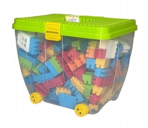 Klocki konstrukcyjne K2 Kuferek duży z pokrywą konstrukcyjną Hemar Family