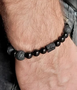 Bransoleta Męska Czarna III Amulet - Pakamera - Bransolety męskie - miniaturka - grafika 1