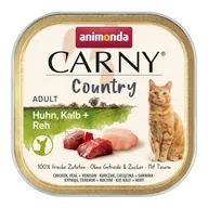 Mokra karma dla kotów - animonda Carny mokra karma dla kota dorosłego Country Kurczak cielęcina jeleń 128x100 g - miniaturka - grafika 1