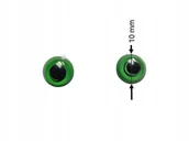 Prace ręczne dla dzieci - Oczka do maskotek 10 mm - zielone (2 sztuki) - miniaturka - grafika 1