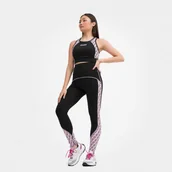 Legginsy - Damskie legginsy z nadrukiem Guess Debra Leggins 4/4 - czarne - miniaturka - grafika 1