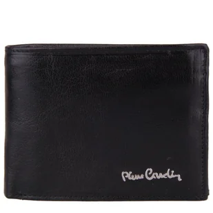 Pierre Cardin, Portfel skórzany męski Fossil, czarny, TILAK12 325 - Portfele - miniaturka - grafika 1