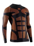 Koszulki sportowe męskie - X-Bionic Koszulka regeneracyjna w kolorze czarno-jasnobrązowym - miniaturka - grafika 1