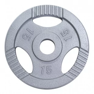 Obciążenie żeliwne Gripper 50mm zeliwne srebrne 15 kg - Obciążenia - miniaturka - grafika 1
