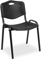 Fotele i krzesła biurowe - Czarne krzesło konferencyjne sztaplowane F4-N18 - miniaturka - grafika 1