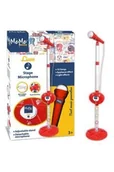 Przybory szkolne - MeMe Mikrofon sceniczny czerwony ze statywem 71010 - miniaturka - grafika 1